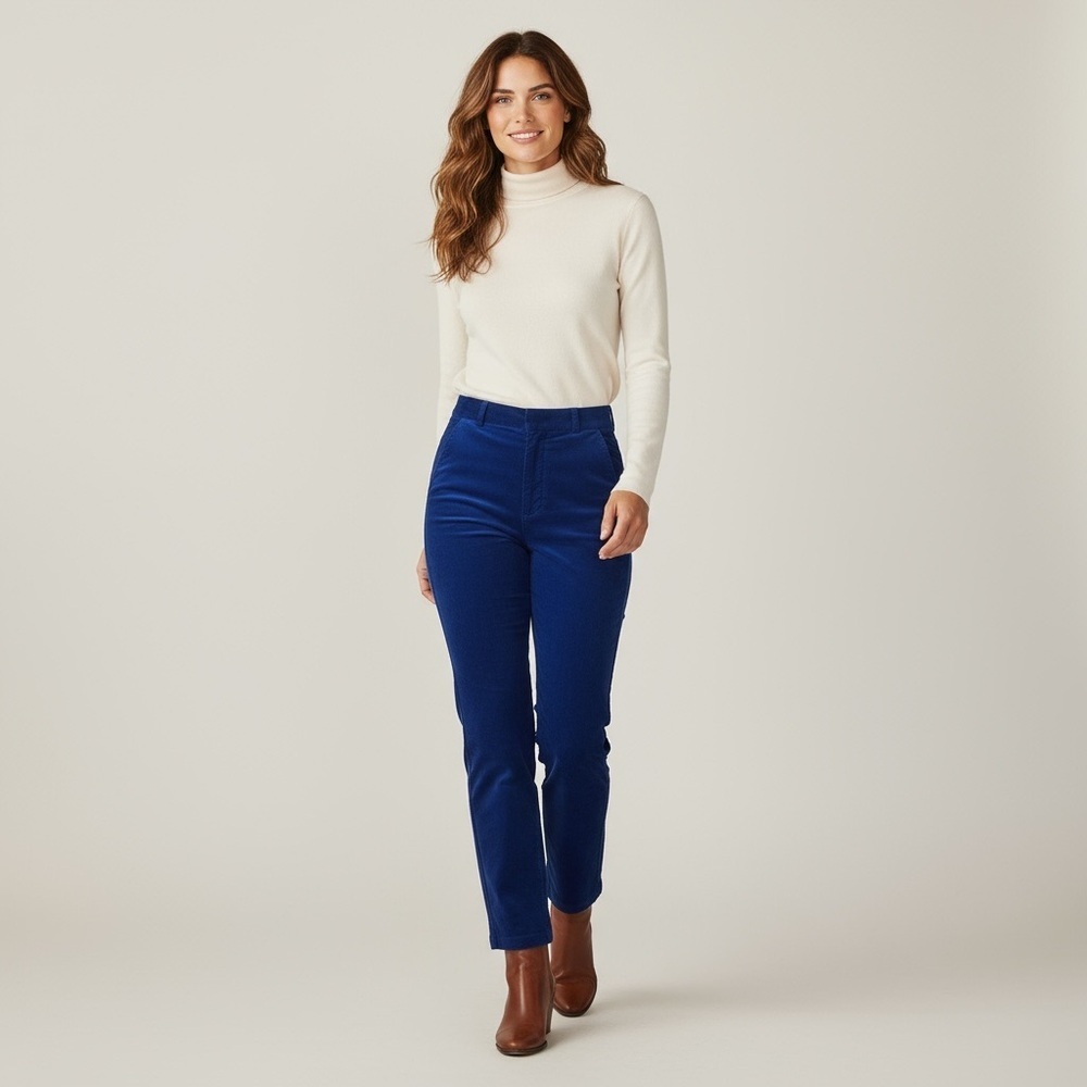 AG Adriano Elvie Ultra High Rise Straight Leg Trouser Rose Velvet Burnout Denim